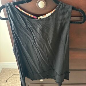 Size Small Umgee Black Linen Tank Top